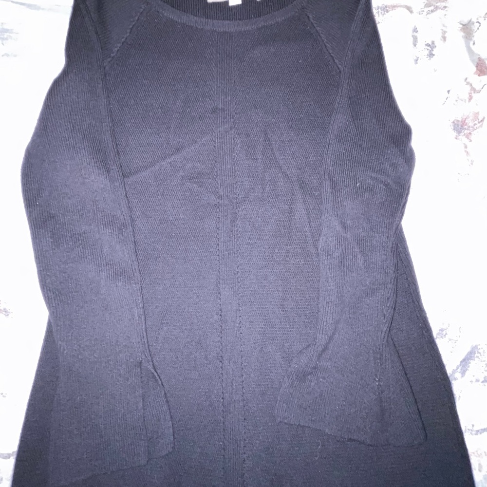 Loft Black Sweater with Bell Sleeves Size: M